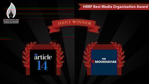 The Mooknayak and Article 14 awarded 'HRRF Best Media Organization Award 2022'