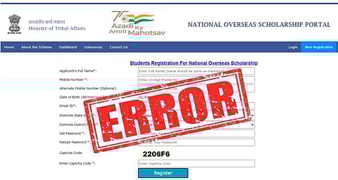 Tribal students from India unable to fill the National Overseas Scholarship