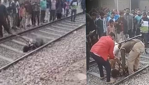 उत्तर प्रदेशः पुलिस प्रताड़ना से बचने के लिए भागा किशोर मेमो ट्रेन की चपेट में आया, पैर कटे