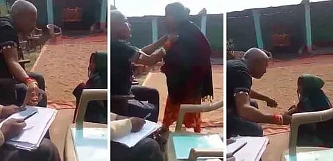 व-मैरिज तोड़ने से लड़की ने किया इनकार, सरपंच पति ने गांव के सामने पीटा