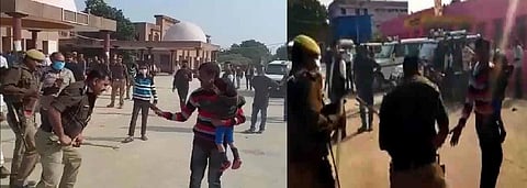 यूपी पुलिस ने किया लाठीचार्ज