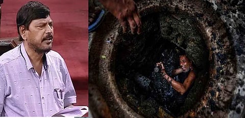 “हाथ से मैला ढोने से एक भी मौत नहीं” — लोकसभा में केन्द्र सरकार का जवाब