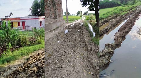 उत्तर प्रदेश: 15 साल बाद भी नहीं बन पाई प्राइमरी स्कूल को जाने वाली सड़क, बच्चों को होती है परेशानी