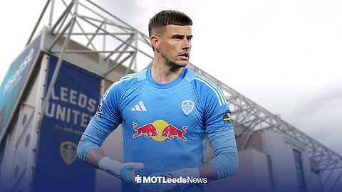 Karl Darlow for Leeds United outside Elland Road.
