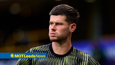 Illan Meslier in pre-match gear at Leeds United.