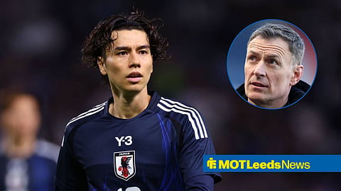 Leeds United star Ao Tanaka and BBC pundit Chris Sutton