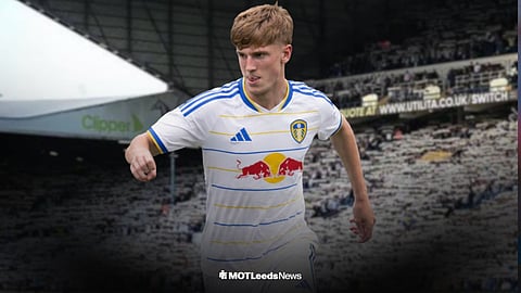 Loui Whitehead in a Leeds United shirt