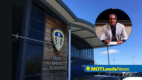 Leeds' Thorp Arch base, with Kai Morrell in a circular frame inset