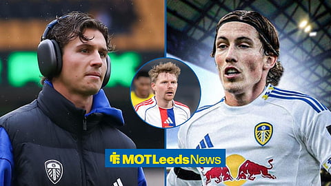 Pavel Sulc and Leeds stars Brenden Aaronson and Harry Wilson