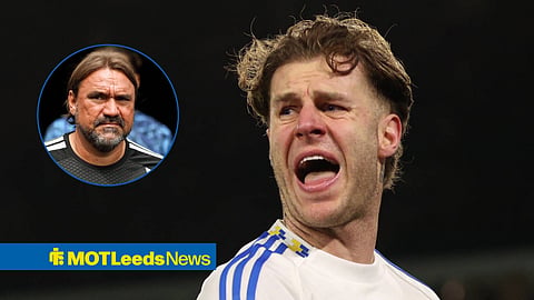 Joe Rodon and Leeds boss Daniel Farke