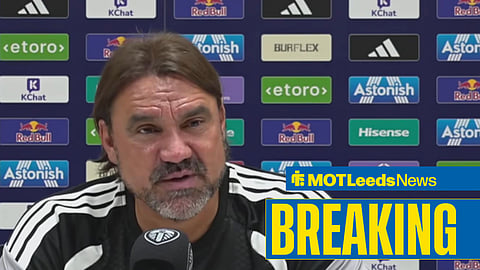 Daniel Farke speaking at a press conference