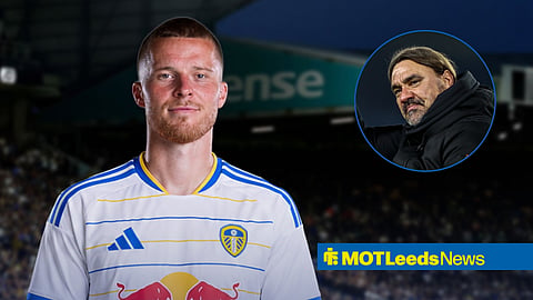 Nico Elvedi and Leeds boss Daniel Farke