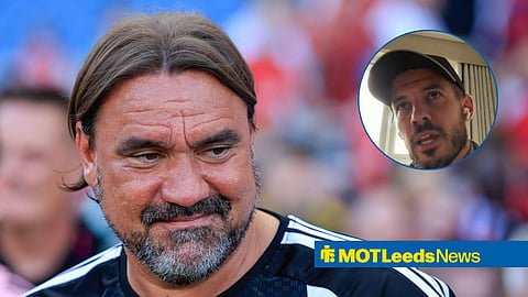 Daniel Farke smiling in the main image, with Conor Coady pictured in a circular frame inset