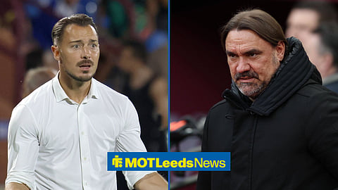 Matthias Jaissle on the left and Daniel Farke on the right in a split image
