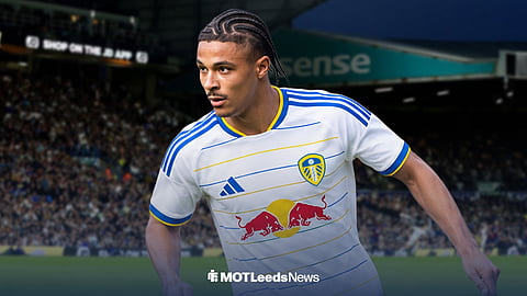 Jean-Matteo Bahoya in action for Leeds ahead of Elland Road