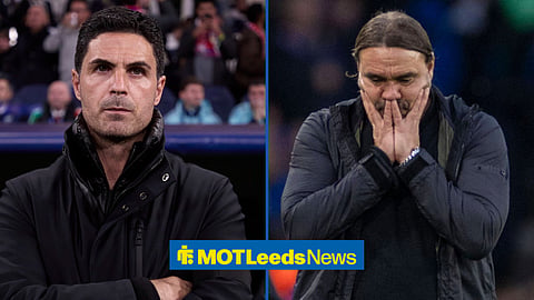 Arsenal boss Mikel Arteta and Leeds manager Daniel Farke