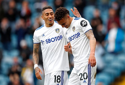 Raphinha reacts to multi-million Leeds United transfer news with fire emoji