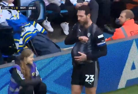 Sean Morrison does Leeds United salute midway through Rotherham game
