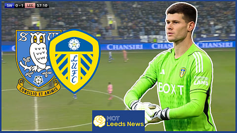 Illan Meslier enjoyed a mixed evening for Leeds United. Credit: talkSPORT