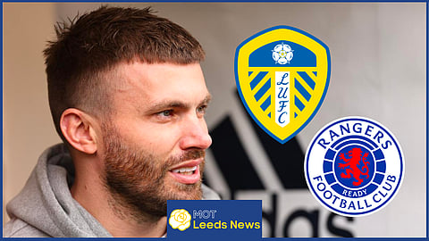 Leeds United star Stuart Dallas sends a message to a Rangers player
