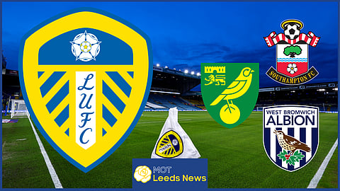 Leeds United will face Norwich City, then potentially either Southampton or West Brom in the play-offs