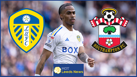 Leeds United forward Crysencio Summerville was booked against Southampton
