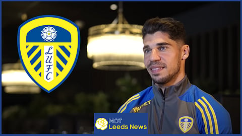 Manor Solomon, on loan at Leeds United from Tottenham. Credit: Leeds United official YouTube channel