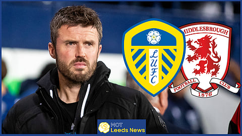 Michael Carrick managed Middlesbrough in their loss v Leeds. (Credit: Imago)