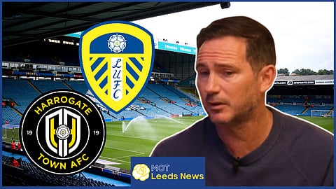 Frank Lampard relieved after what happened in Leeds United v Harrogate Town. Credit: The Overlap via YouTube