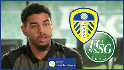 Leeds United are interested in St Gallen's Willem Geubbels. Credit: SRF Sport YouTube