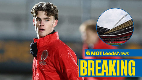 Harry Gray is every Leeds United fan as loan star spotted at Wembley ahead of Chelsea showdown