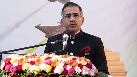 Ambassador Extraordinary and Plenipotentiary of the Republic of India to Armenia & Georgia, K. D. Dewal addressing the dignitaries at the Republic Day celebration.