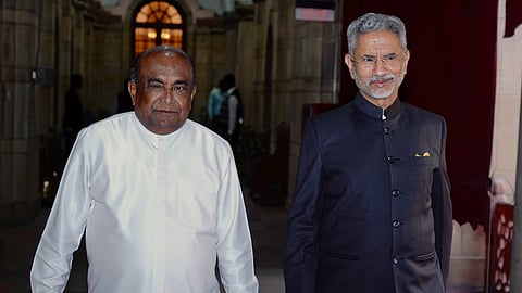 Sri Lankan speaker Mahinda Yapa Abeywardena meets India's External Affairs Minister, Dr. S. Jaishankar for bilateral talks