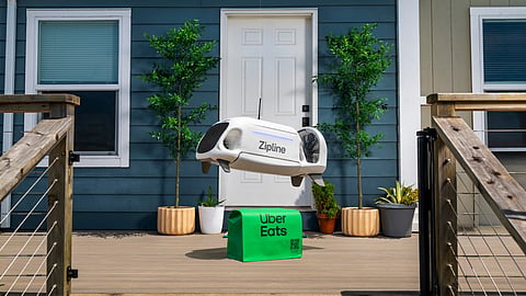 Uber Eats deliveries will now take place via the sky instead of the road pizzas and burgers 5–10 minutes