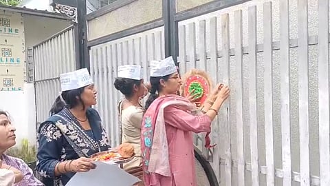 Women Candidates Protesting for MP Varg 1 Teacher Recruitment