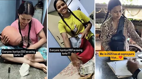 woman saved money in piggy banks for nine years and finally bought her dream plot in 2026.
