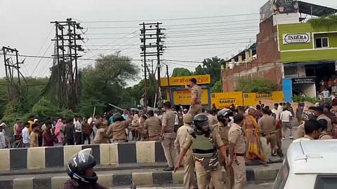 Kanpur Woman Death Family Blocks Highway Two Station In Charges Among Injured