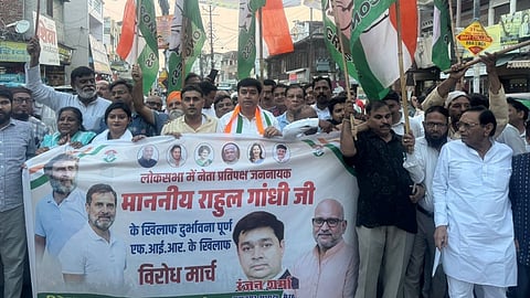 Meerut Congress Protest Over Alleged Purification of Kharge Haldwani Rally Venue