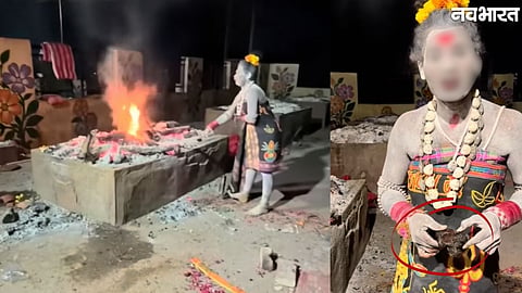 shocking video emerges from cremation ground in Ujjain