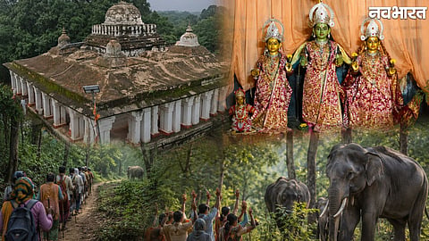 devotees walk 12 km through dense forest for Krishna darshan in Bandhavgarh