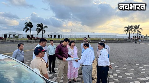 Pune: PMRDA Commissioner Abhijit Chaudhari inspected the PIECC project