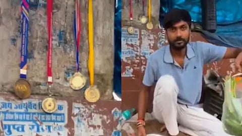 Four-time international gold medalist Amardeep Kumar is now selling vegetables.
