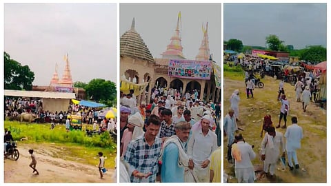 Devotees gather at Karasdev Baba temple
