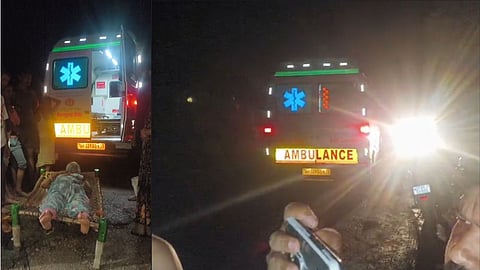 Agra Waterlogging Pregnant Woman Carried Charpai Ambulance Could Not Reach Village