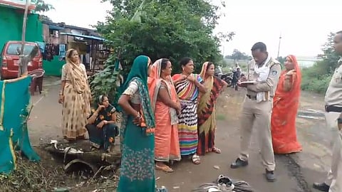 Women of Aharbada Village with Seized liquor
