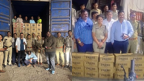 Excise Department officials seize over 1,000 boxes of illegal liquor