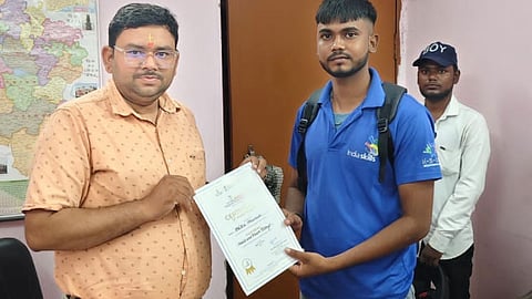 Prayagraj Nitin Kumar Wins Gold Mason Trade at India Skills National Competition
