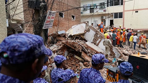 Delhi Satya Niketan Building Accident