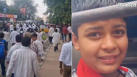 intern doctors stop school van during protest in Bhopal