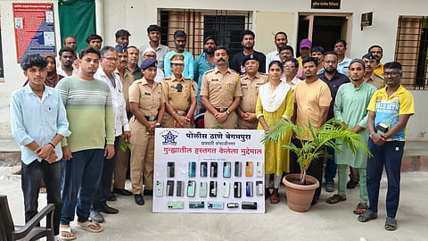 begumpura police recovered 35 stolen mobile phones